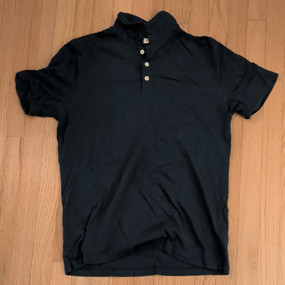 Flint And Tinder Cotton Hemp Polo Navy Blue